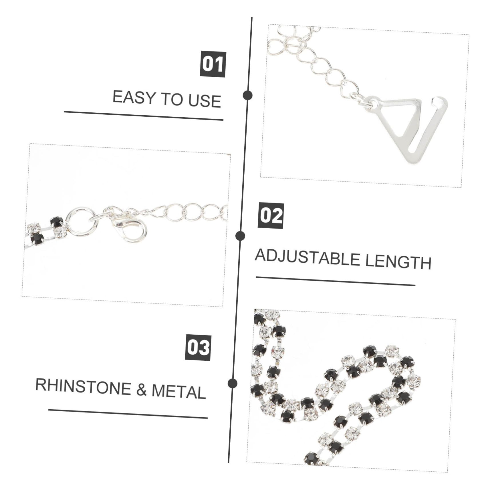 VALICLUD 5pares Correas Ajustables De Rhinestone Para Sujetador De Tirantes Decorativos Para Ropa De Fiesta y Vestidos Sin Hombros Accesorios Chic y Elegantes
