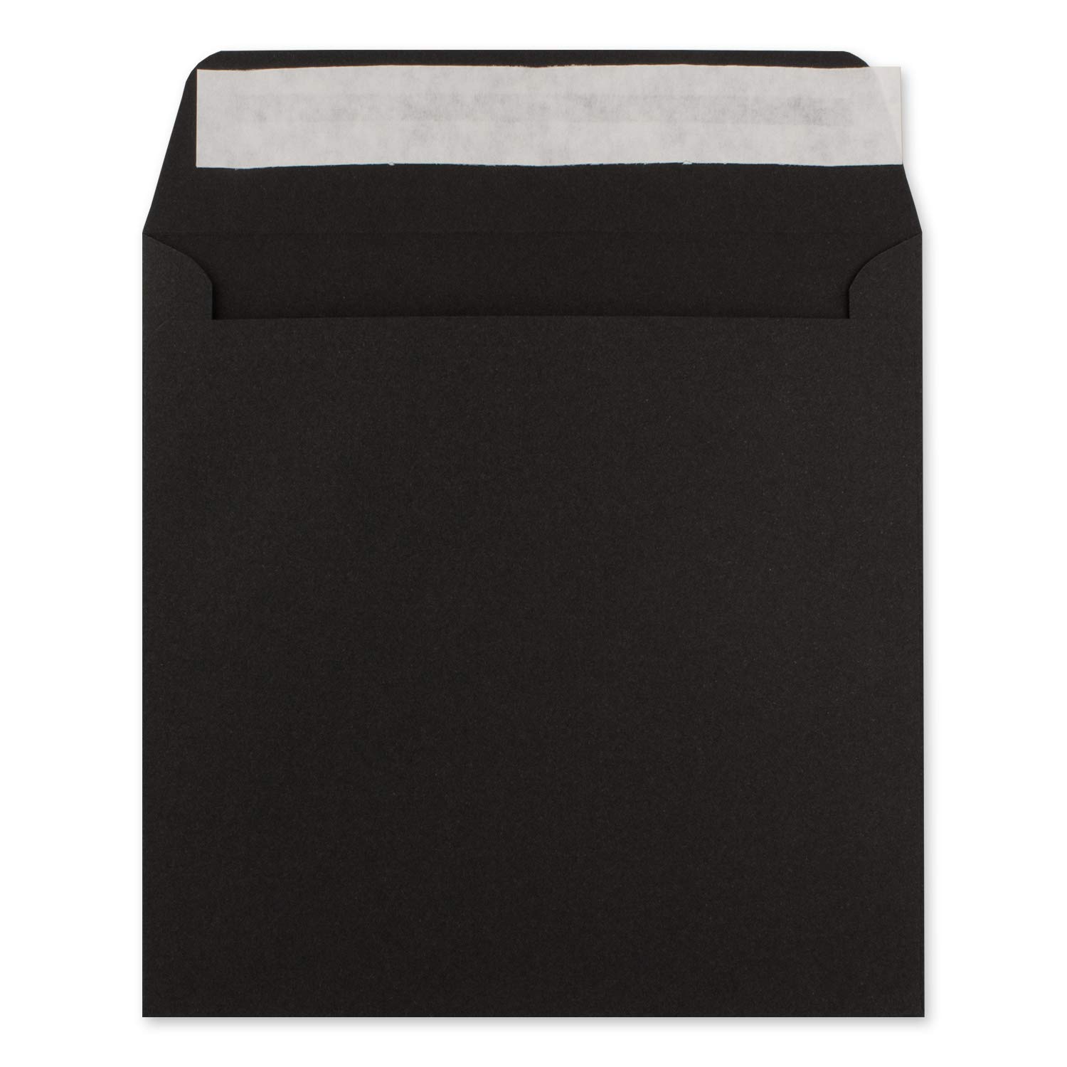 15x15 Cm Quadratische Briefumschläge In Schwarz – 25 Stück Naßklebend Für Hochzeit, Taufe & Besondere Anlässe