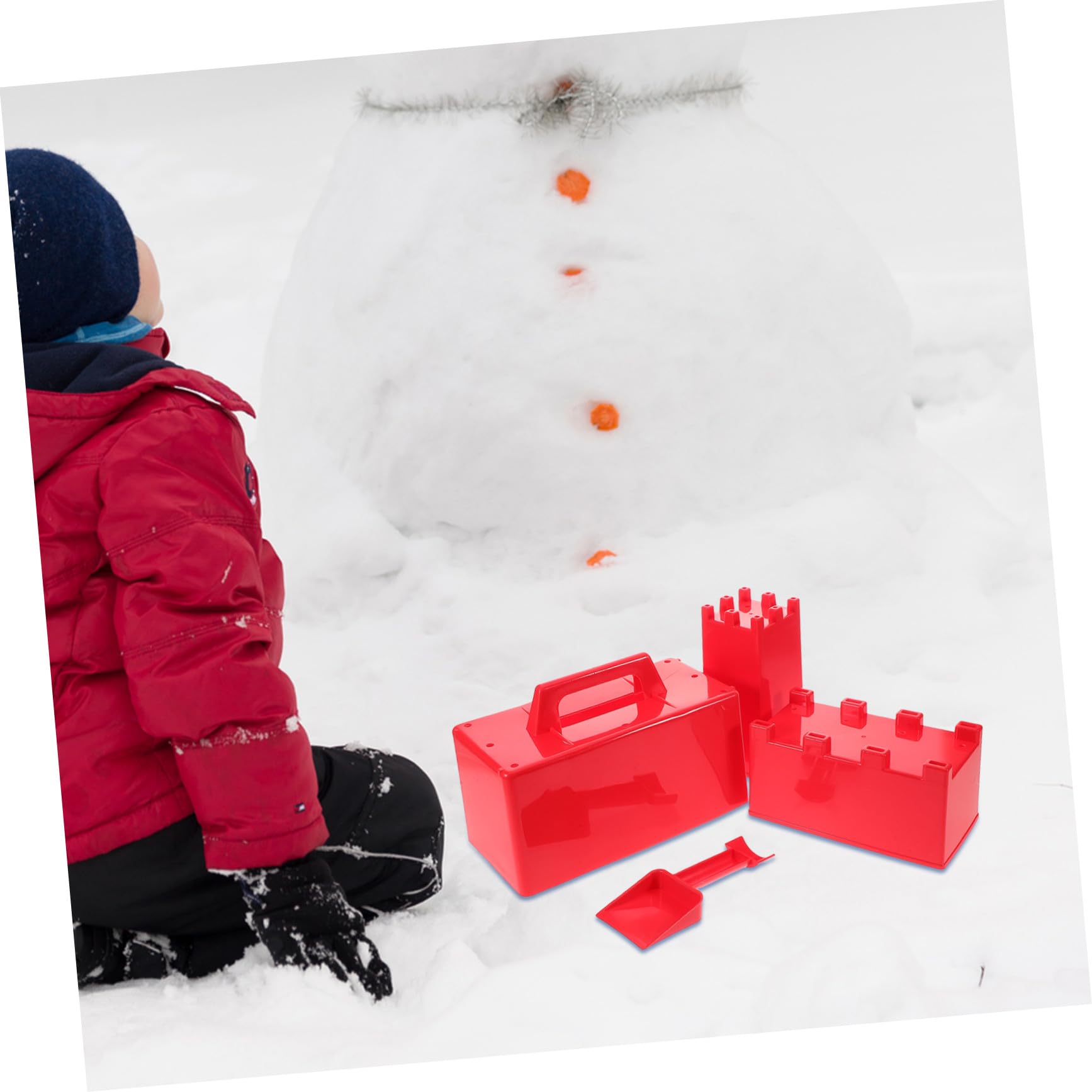 Gatuida Juego de Juguetes de Nieve para Niños Moldes y Pala de Plástico Resistente al Aire Libre para Juegos de Invierno y Construcción Creativa