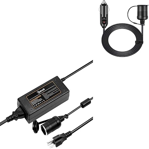 AstroAI Convertidor de CA a CC 6A y cable de extensión para encendedor de cigarrillos