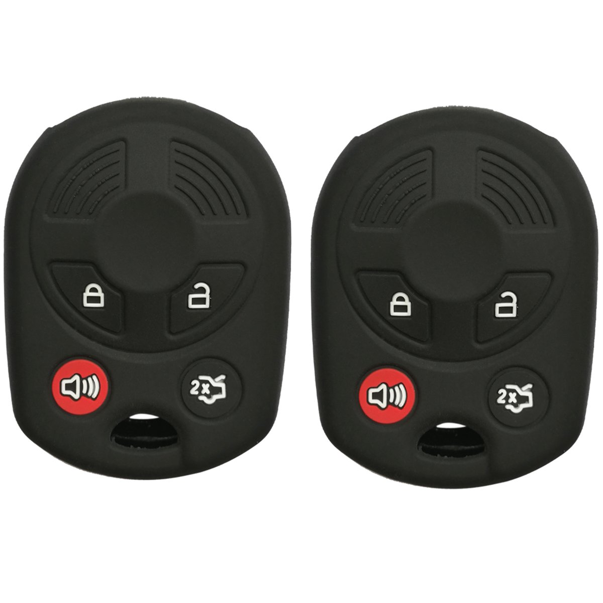 Coolbestda2Pcs Key Fob Remote Cover Protector Case Keyless Entry Holder for Ford Escape Explorer Mustang Transit Fusion Focus Lincoln Navigator Zephyr