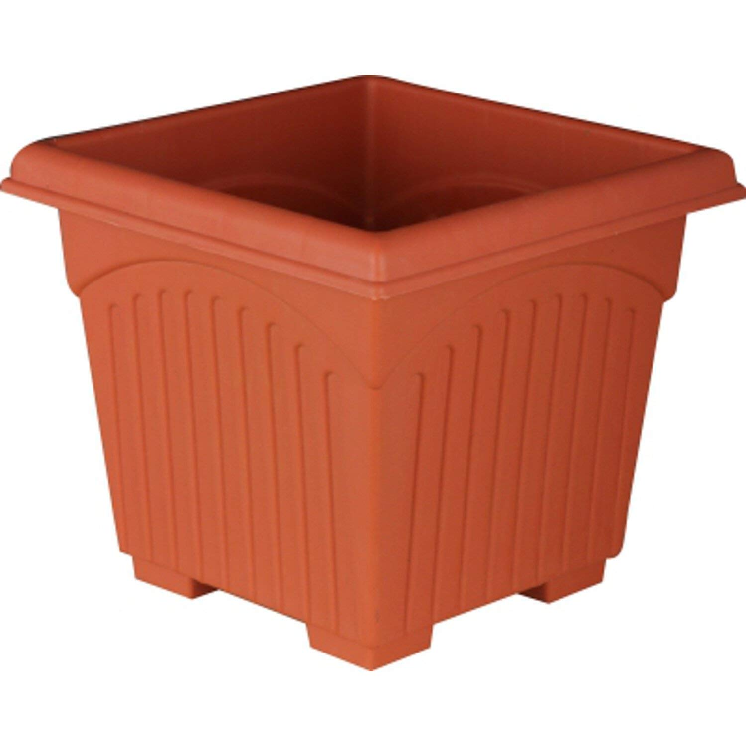 Shree Parshva 10 Inch Plastic Square Planter Pack of 4 - Brown (B08SW9GRXX) Amazon Price History, Amazon Price Tracker