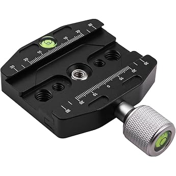 WANGCL 70 mm Quick Release Plate Clamp for Arca Swiss Universal Metal Tripod Head Quick Release Plate Clamp with Spirit Level