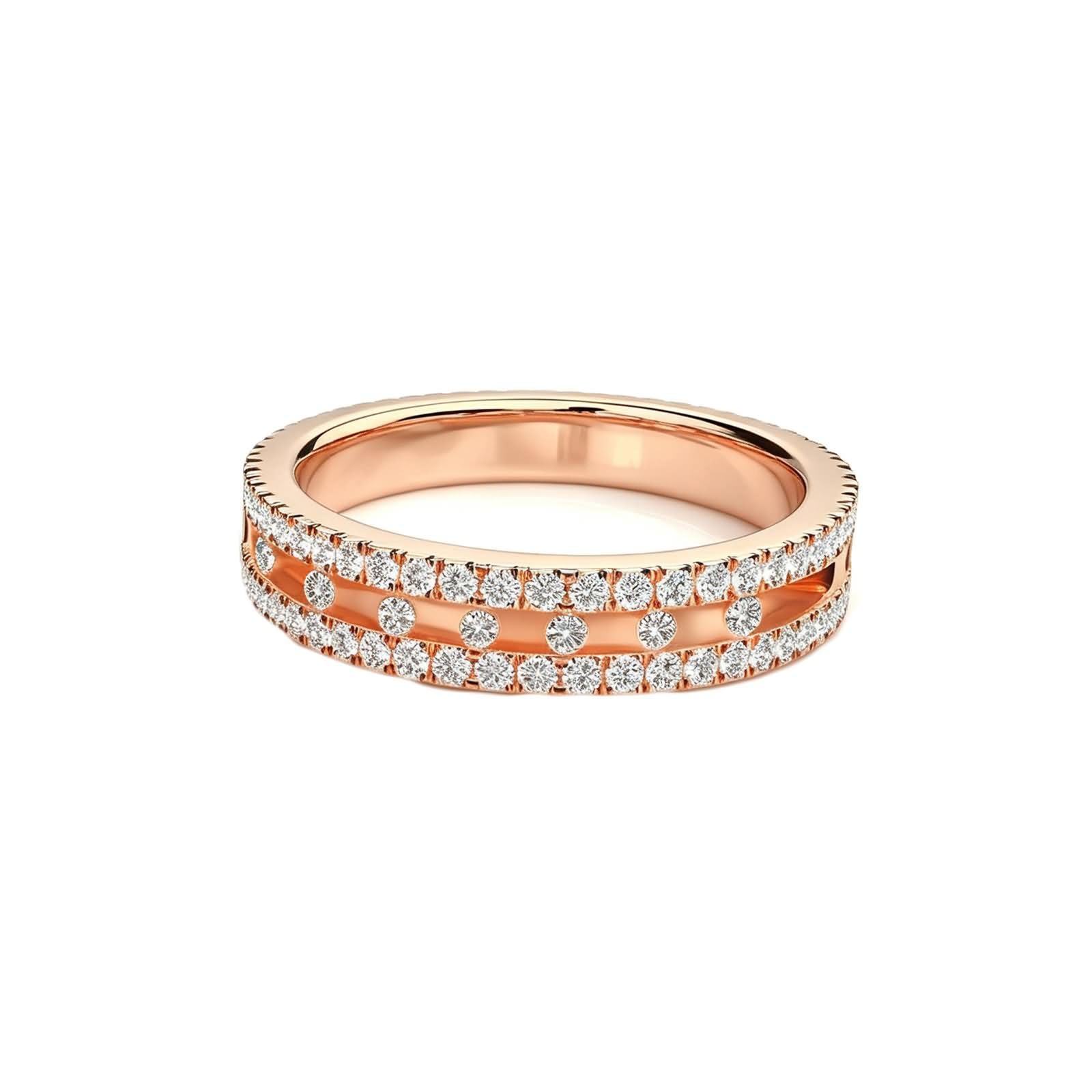 Anillo de oro rosa de 9 quilates, 14 quilates, 18 quilates, oro rosa