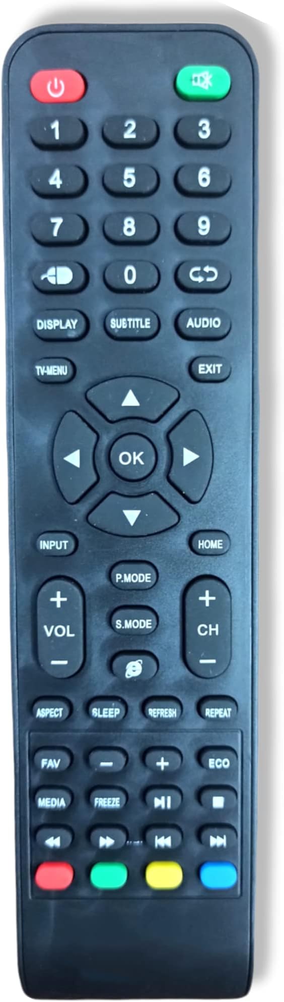 EHOP Remote Control Compatible for Impex Led LCD Smart Tv (Please Match The Image with Your Old Remote) Black