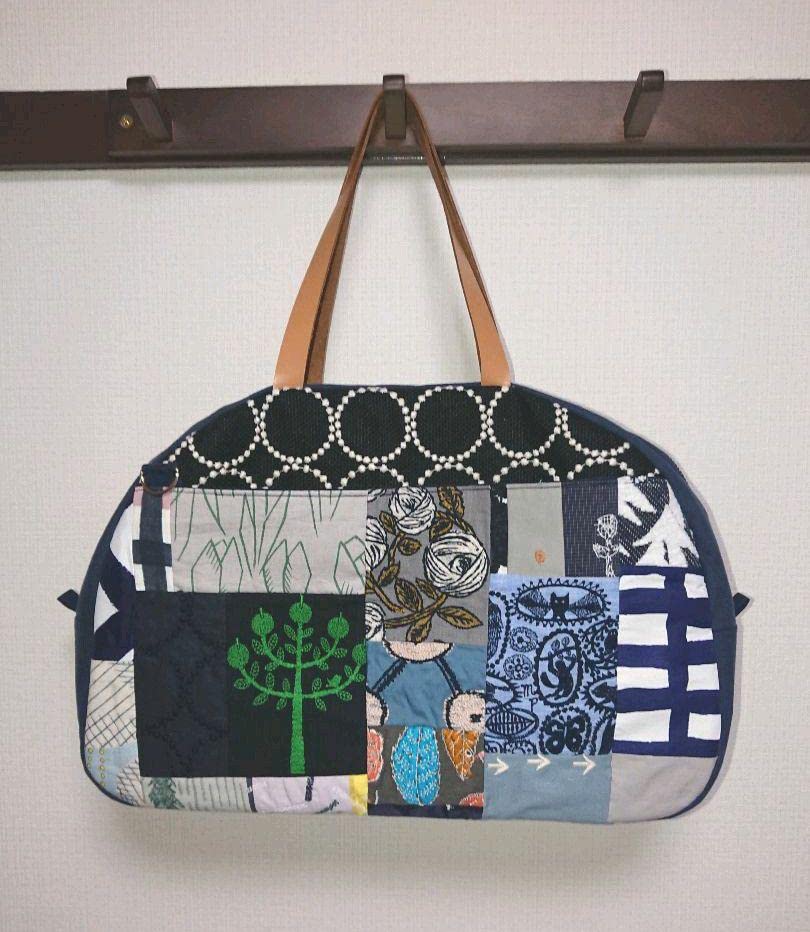 Amazon.co.jp: ミナペルホネン生地使用 ハンドメイド ボストンバッグ