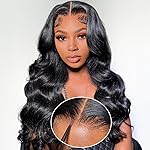 Hedy Wear and Go Glueless Wigs Human Hair Pre Plucked Pre Cut HD Lace No Glue Body Wave Lace Front Wigs for Black Women Human Hair Glueless with Natural Hairline 180% Density 22 Inch