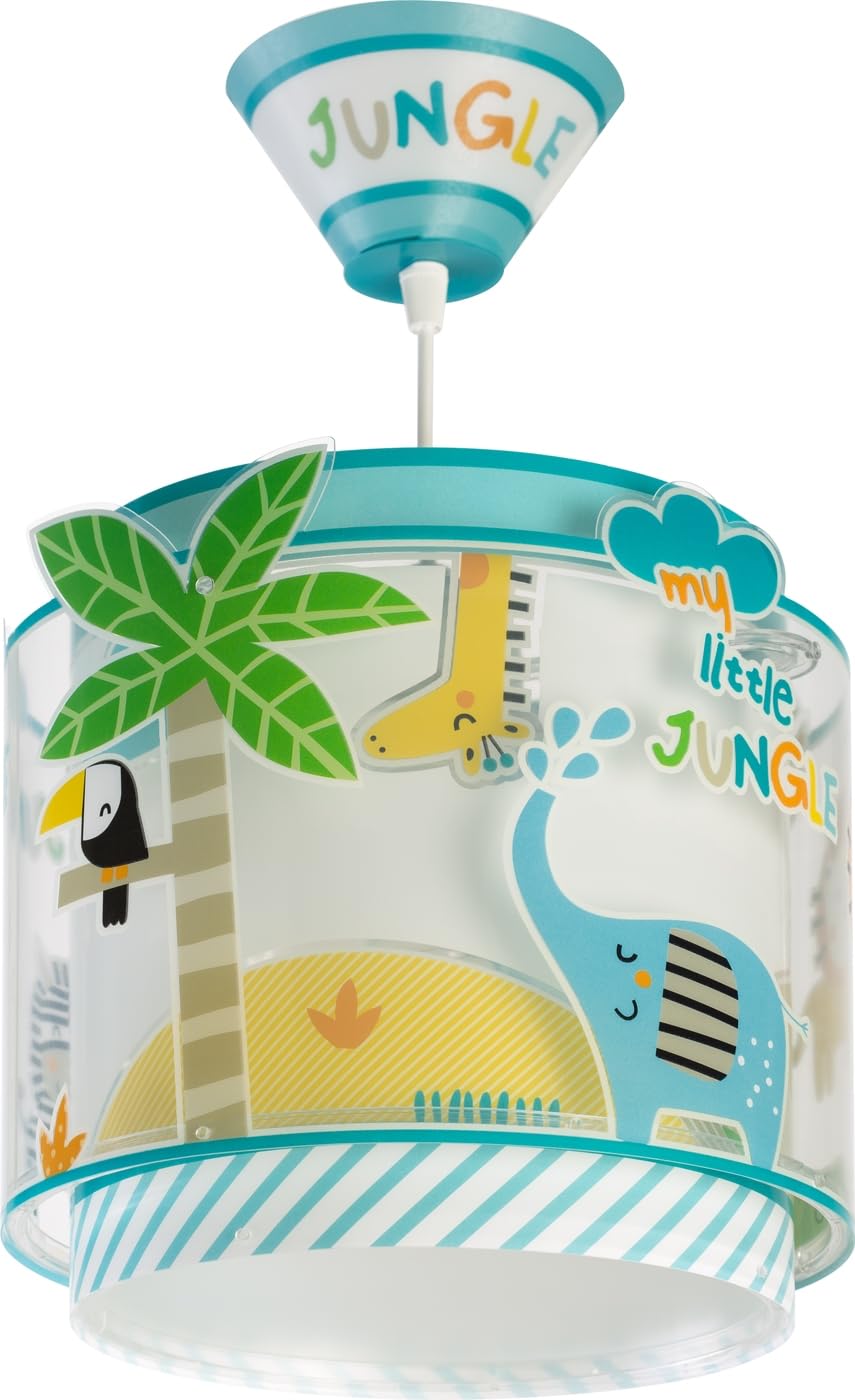 Dalber Lámpara Techo Colgante Infantil Animales Jungla E27 My Little Jungle Multicolor