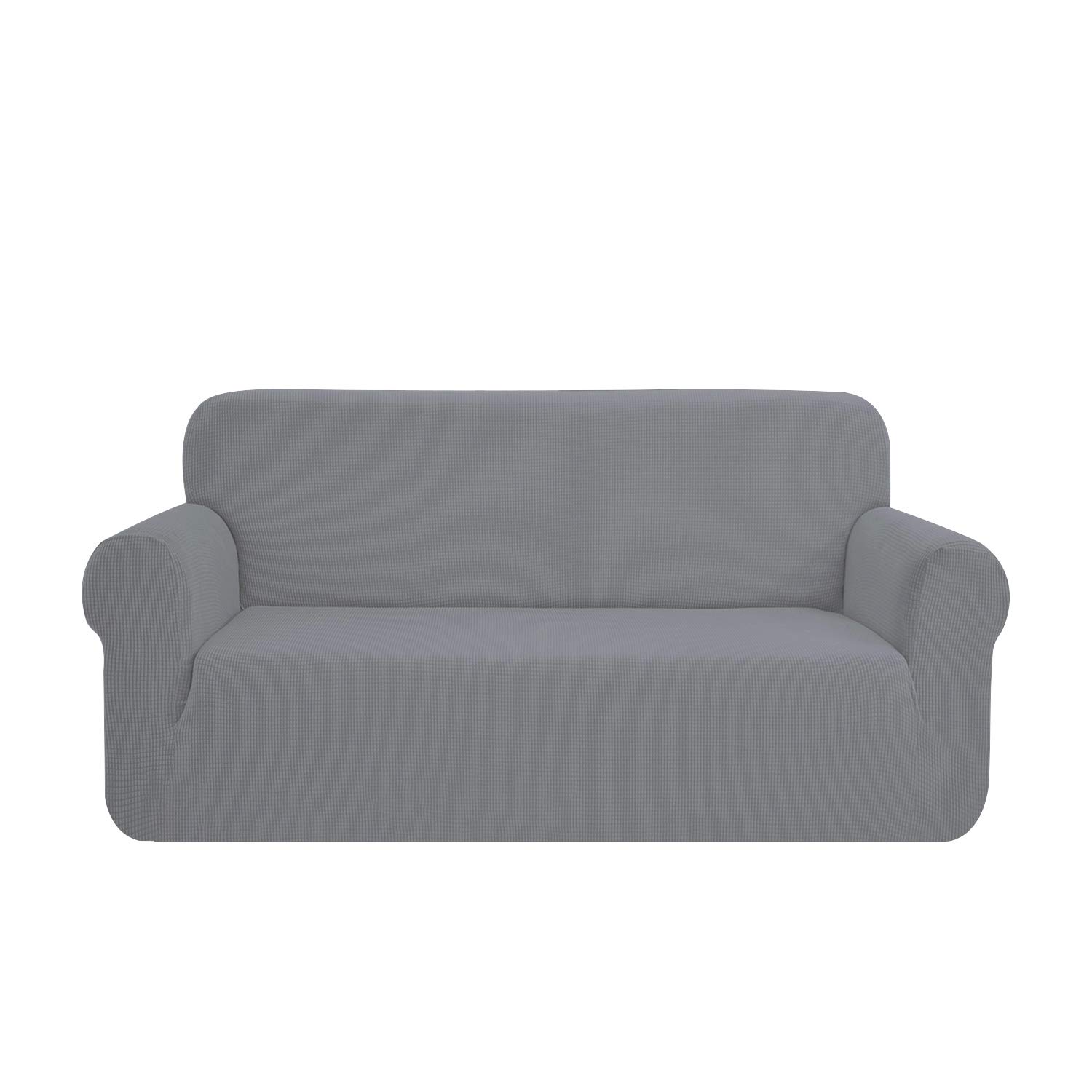 SAMSTEX Stylish Sofa Cover Stretch 1-Piece Sofa Slipcovers High Stretch Sofa Covers 3 Seater Thick Soft Sofa Protector Machine Washable Non Slip Couch Covers (3 Seater, Light Grey)