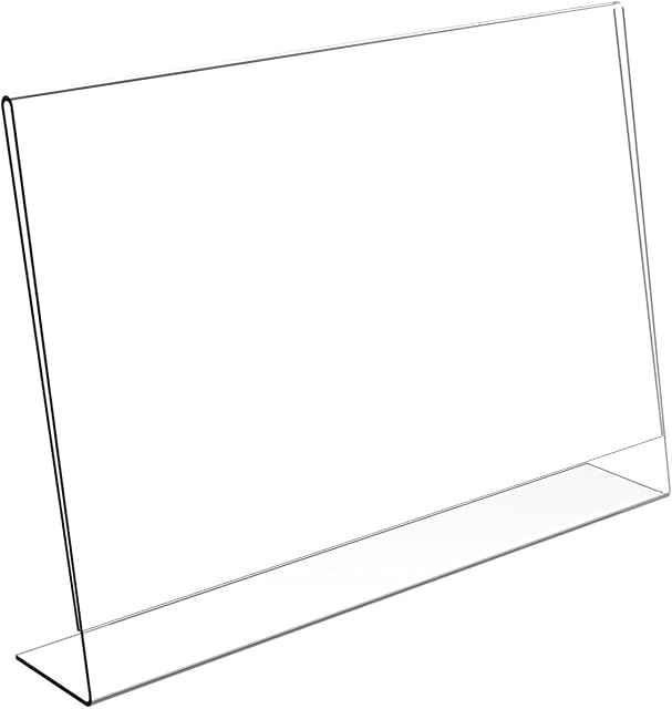 Displaypro A4 Landscape Acrylic Poster Menu Holder Lean to Perspex Leaflet Display Stands - Free Shipping!