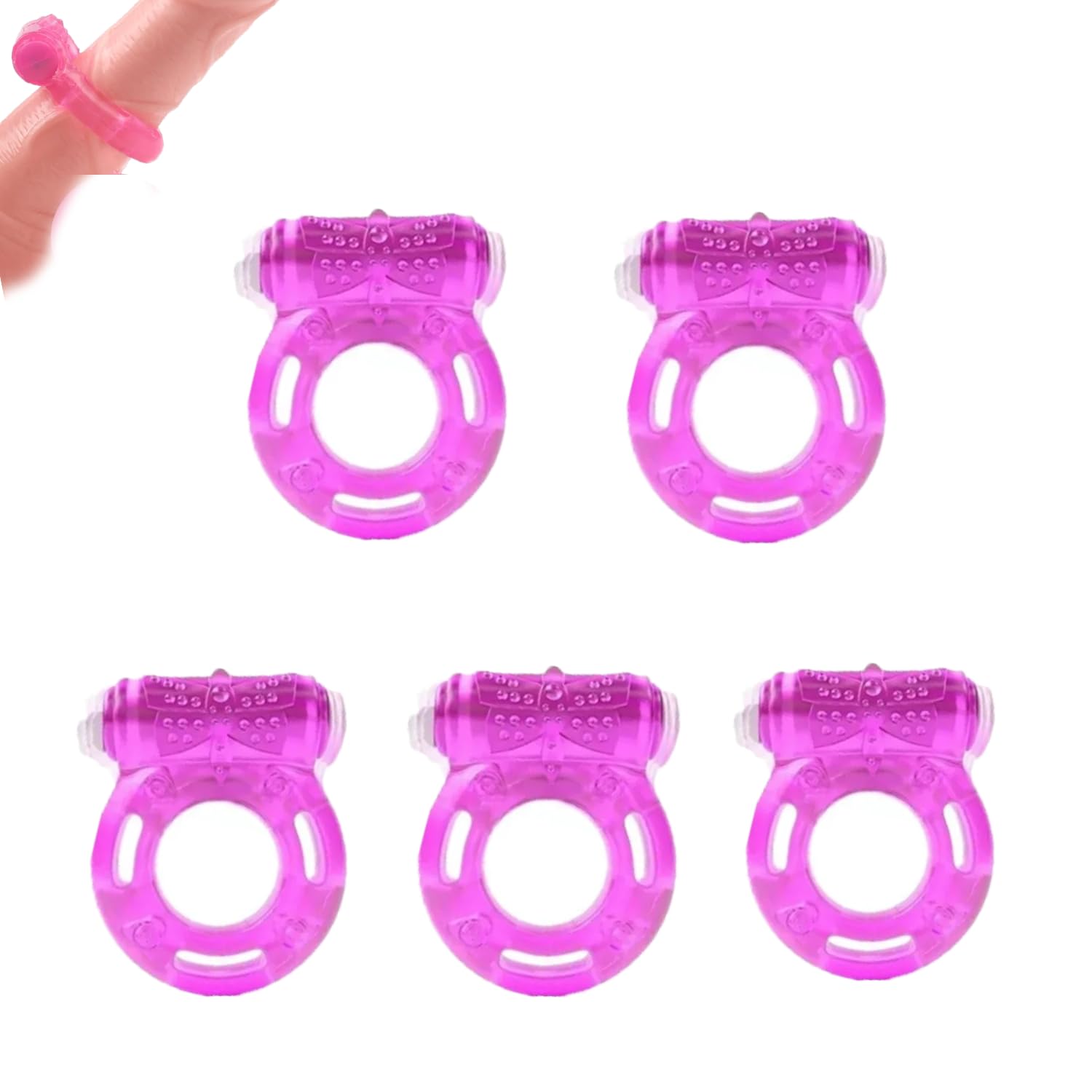 Penis Ring Vibrating Cock Ring Male Sex Toy for Couples 5Pcs Cockring Penis Vibrator Clitoral Stimulator for Men