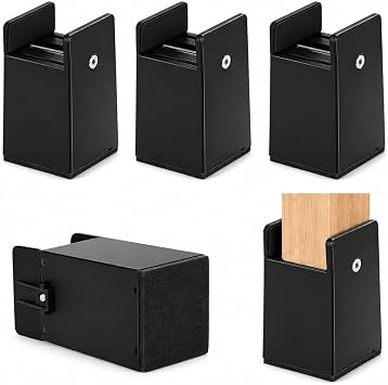SEISSO Bed Risers, 4 Inch Furniture Risers with Adjustable Screw Clamp, Support up to 1000 lbs, Heavy Duty Bed Risers Furniture Leg Extenders for Desk, Couch, Chair 4 Pack