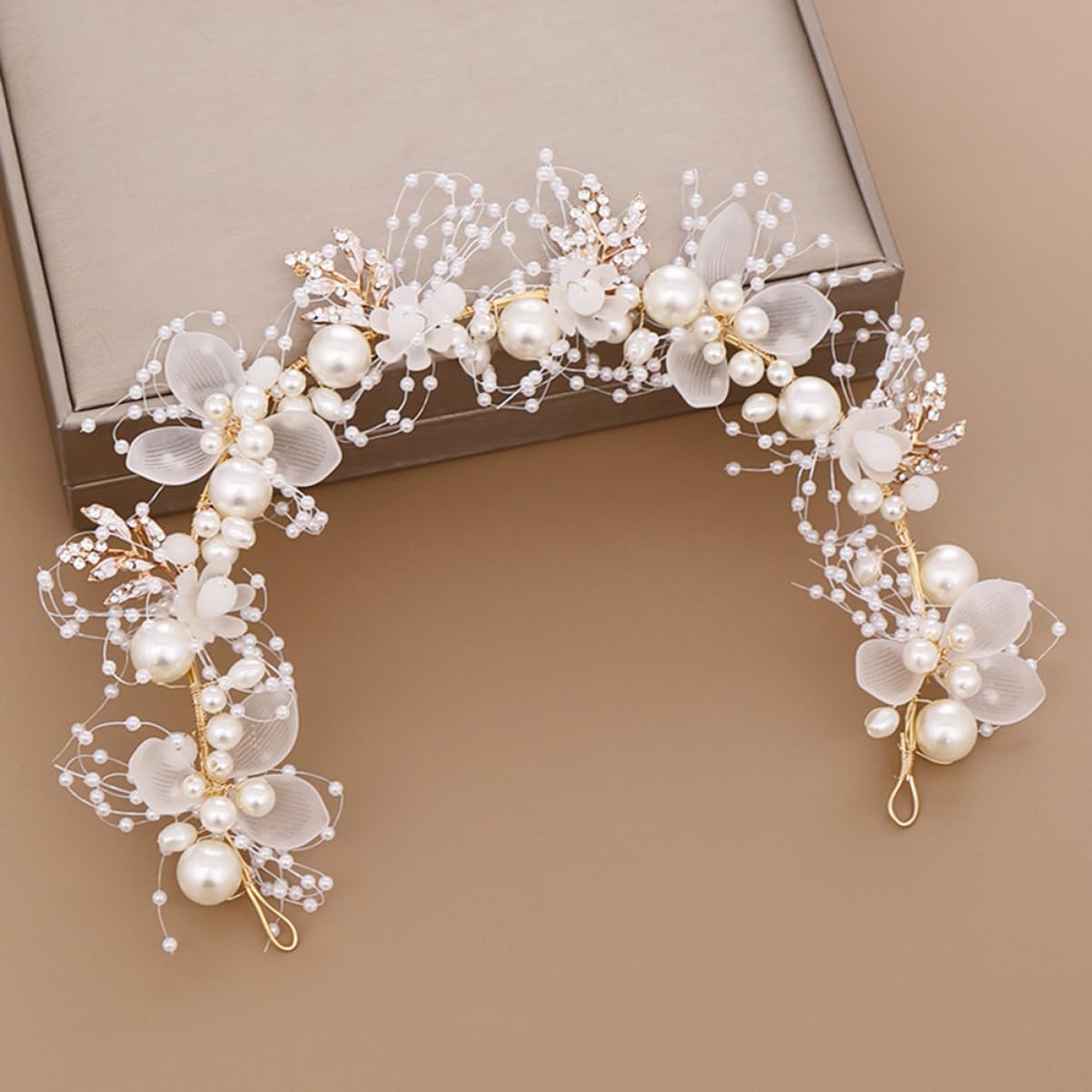 3 Piezas Banda De Pelo Nupcial Elegante Diadema De Tocado De Novia Cuentas De Diamantes De Imitación Para El Cabello Abalorios Mostacillas Niño Boda Cristal