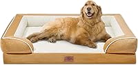 Vista 189 de Comfort Expression - Cama ortopédica para perros extragrandes, 42 x 30 pulgadas, cama impermeable y de apoyo de espuma con cojines removibles, sofá