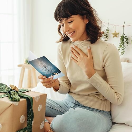 Miniatura 6 de Tree-Free Greetings Paquete de 10 tarjetas navideñas y sobres a juego, ecológicas, fabricadas en Estados Unidos, 100% papel reciclado, 5 x 7