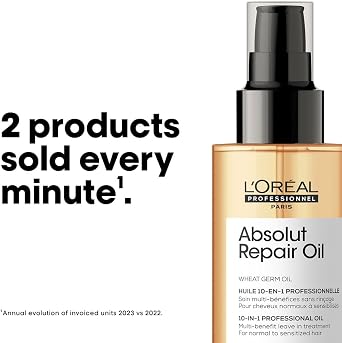 L'Oréal Professionnel Paris Serie Expert Absolut Repair 10 In 1 10 Effective Miracle Hair Care Oil For Worn Hair 90ml