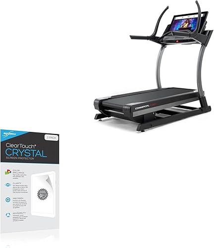 BoxWave Protector de pantalla compatible con la cinta de correr inclinada NordicTrack Commercial X32i  ClearTouch Crystal (paquete de 2), película