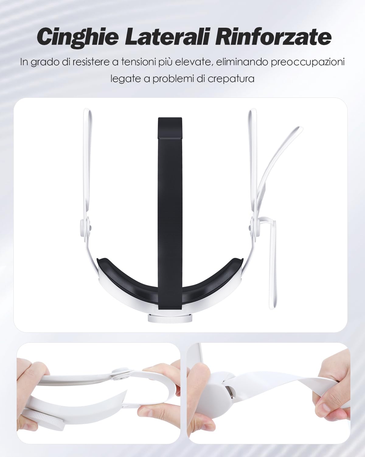 SUPERUS Cinturino per Testa per Meta Quest 3S/Quest 3 - Head Strap Sostitutiva per Quest 3S/Quest 3, VR Accessori per Meta Quest 3S/Quest 3 - Comfort Migliorato, Riduzione della Pressione sulla Testa