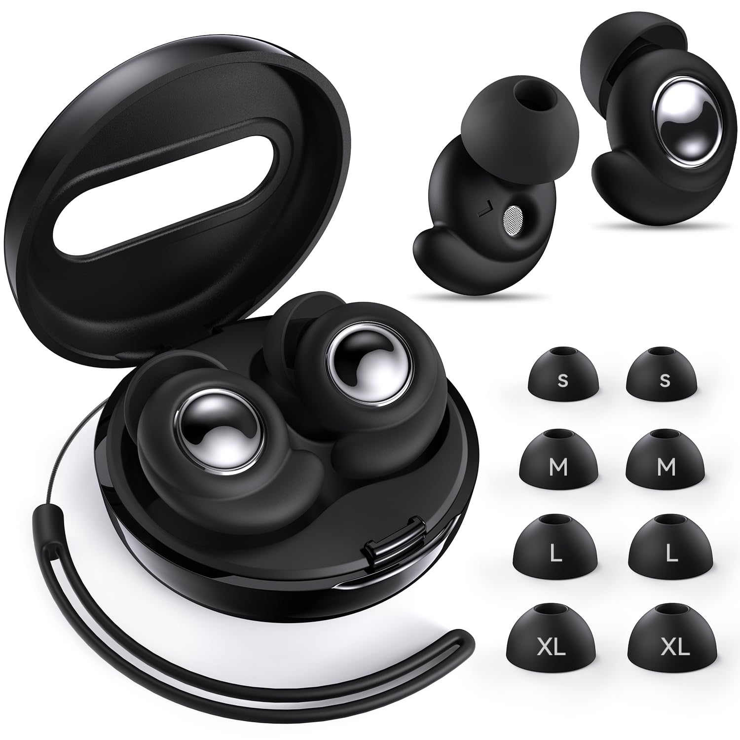 Ear Plugs for Sleep – 45dB Noise Cancelling Silicone Earplugs for Sleeping, Hearing Prot...