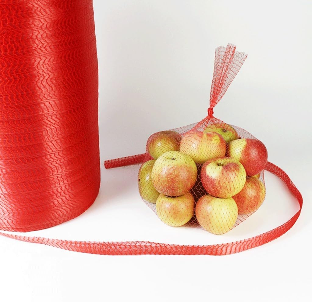 Bags Fruit Packaging, Plastic Mesh Bag Semi-Finished Products Into Roll Mesh Cutting Rope Mesh Packaging Vegetables Fruits and Dried Fruit (Size : 200 M)