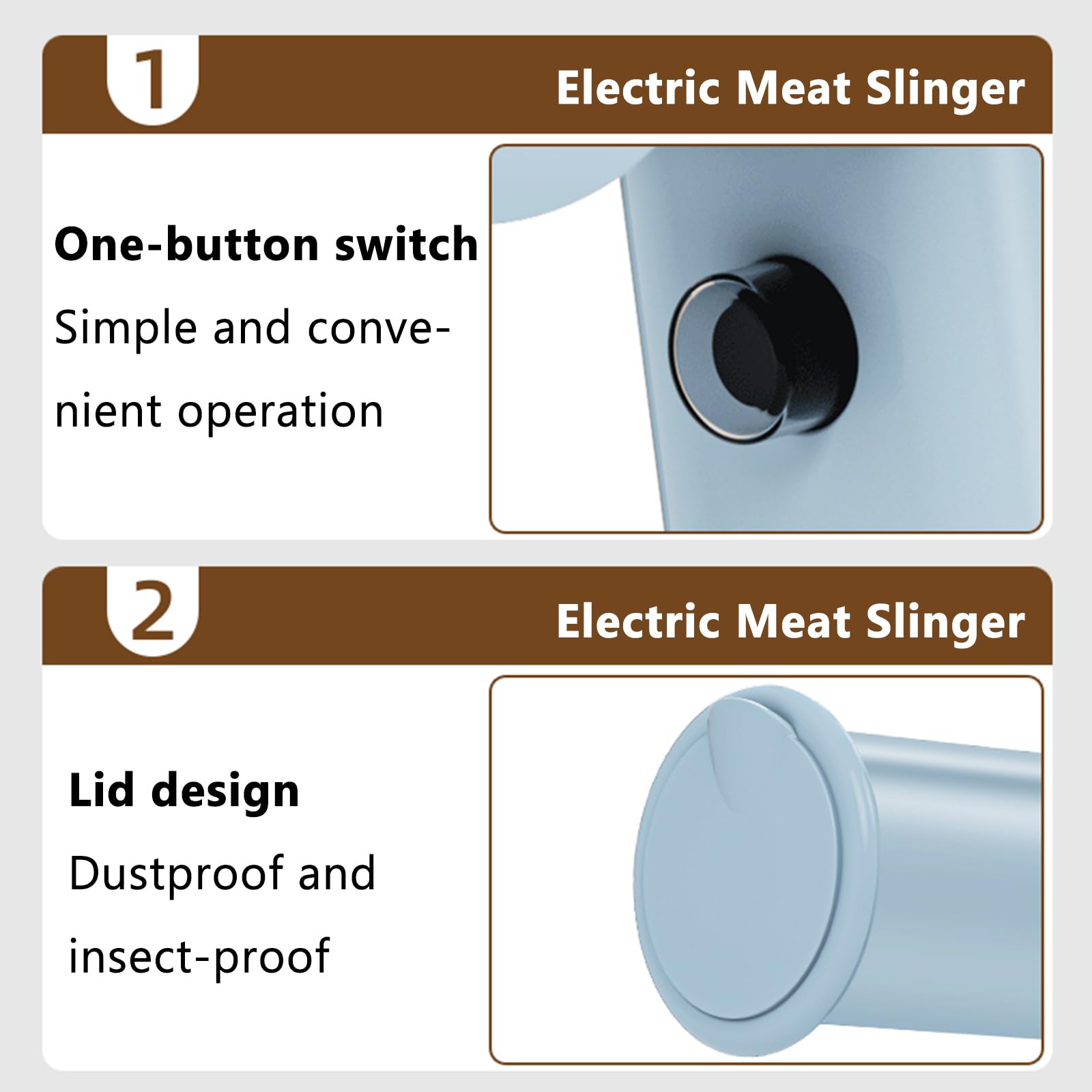 Elektrischer Fleischklopfer – verstellbare Maschine zum Zartmachen von Rind, Schwein, Truthahn und Huhn mit sofortiger Marinierfunktion