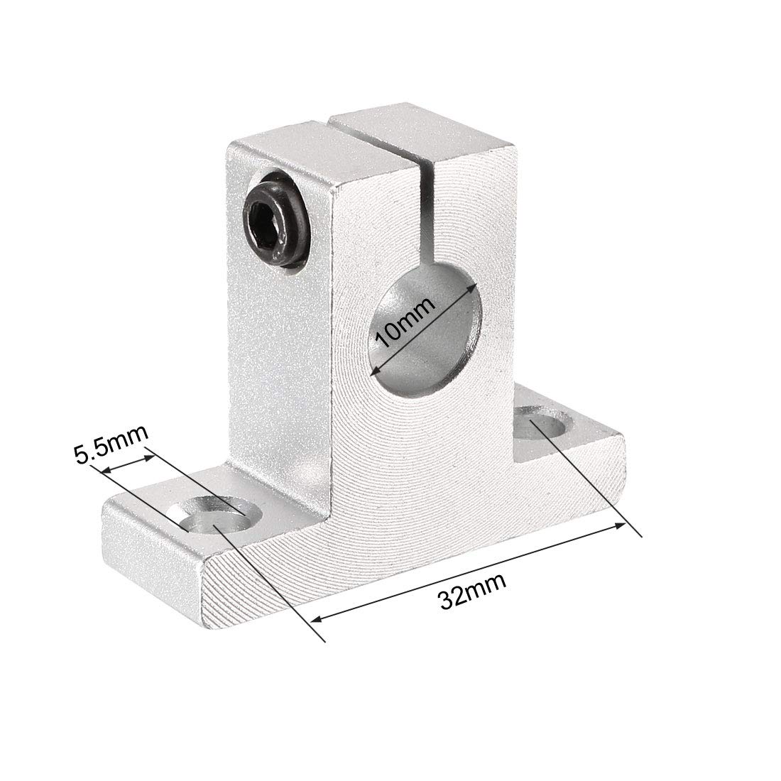 sourcing map 4Pcs SK10 Linéaire movement Rail Tige serrage fixation Guide support pour 10mm Dia arbre