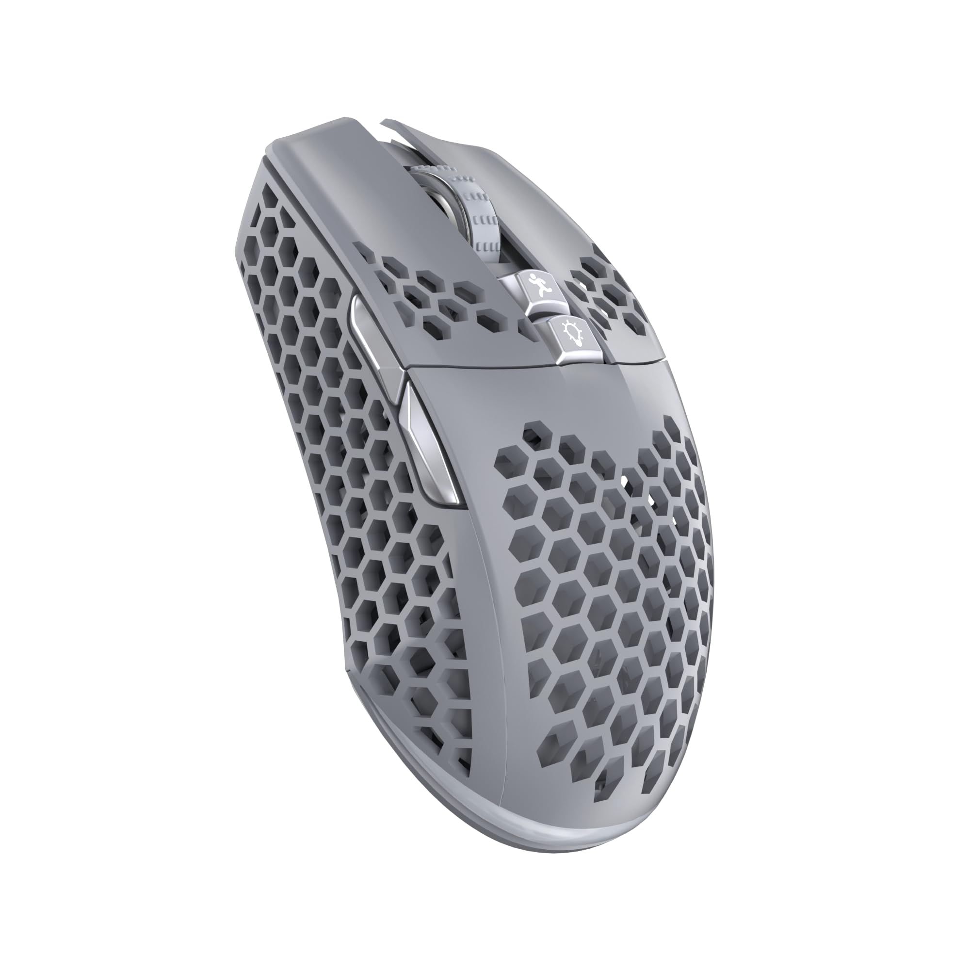 SOLAKAKA SM600 Wireless Wireless Gaming Mouse with Honeycomb Shell,Gray