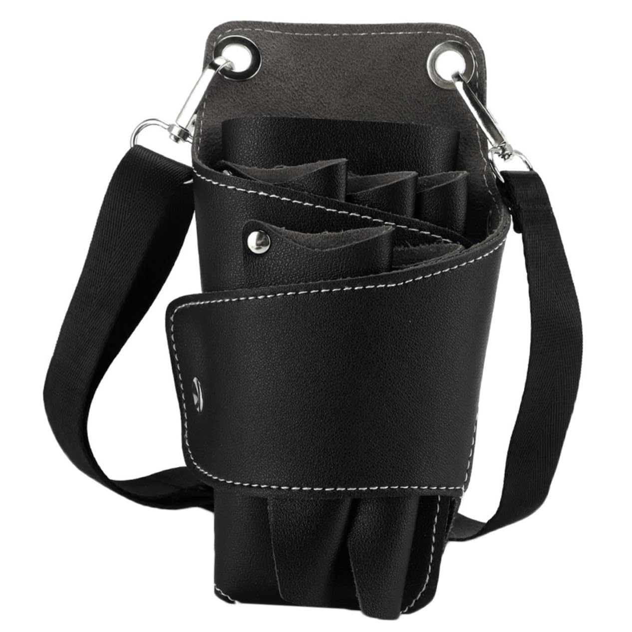 Beatifufu Barber Tool Bag Scissor Pouch Holder Hair Stylist Shoulder Bag Leather Scissor Multi-Functional Tool Kit