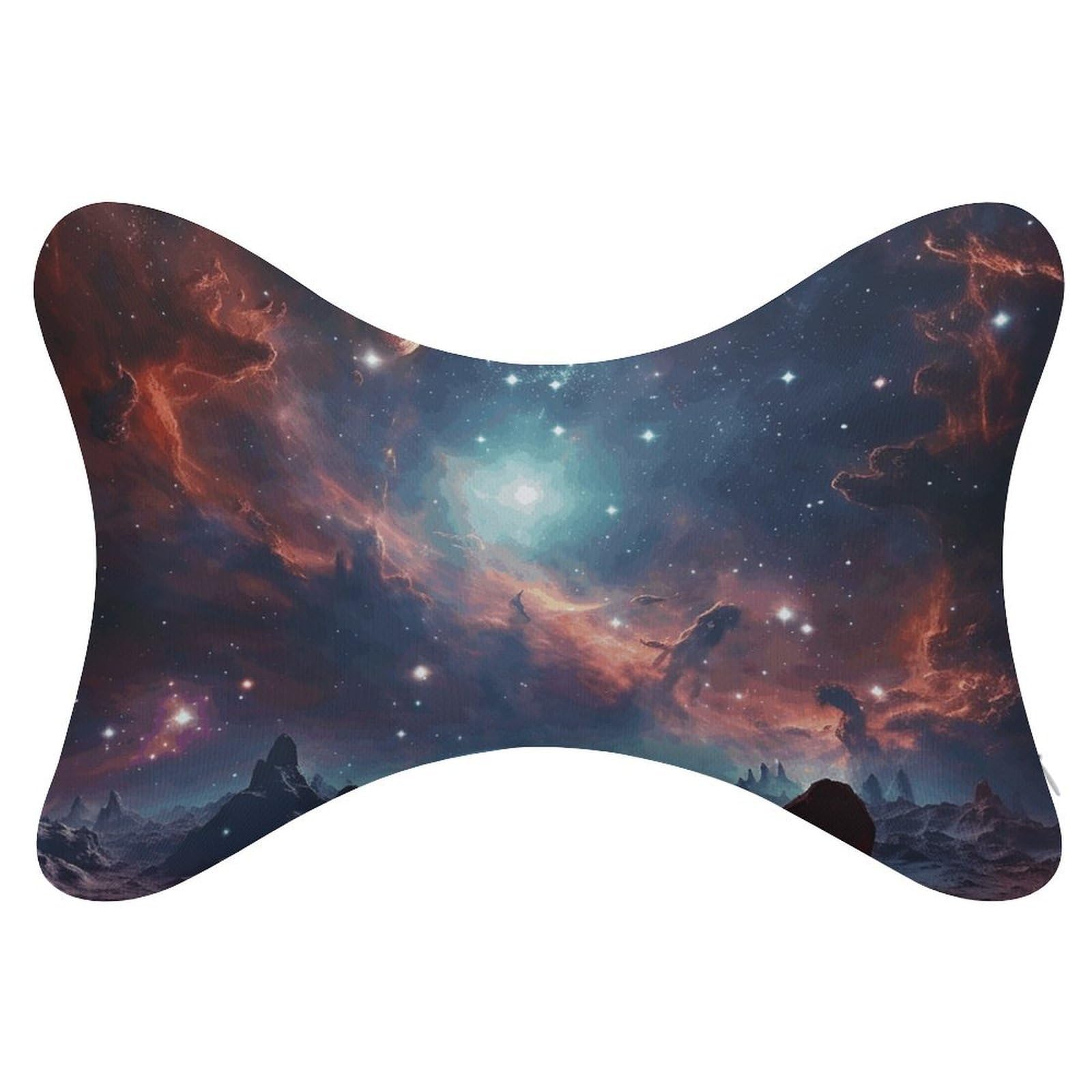 FekiLoot Space with Cluster Car Headrest Set of 2,Softness Memory Foam Car Neck Pillow with Breathable Removable Cover Car Neck Support Pillow Ergonomic for Driving, Office