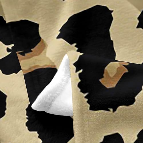 Miniatura 5 de Leopard Print Throw Blanket Cartoon Cow Skull Watercolor Tribal Feather Fleece Blanket for Kids Teens Adults Wild Animal Skin Print Boho Flannel