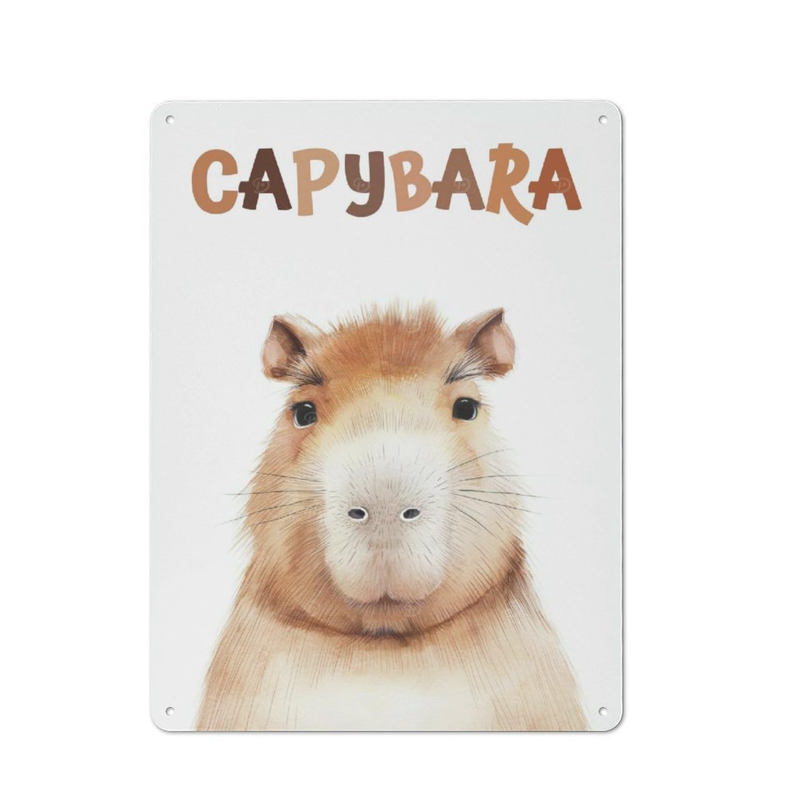 Junmoney Style-8 Capybara Animal Nursery Retro Metal Sign 40X30cm, Retro Garage Wall Decor For Tool Room, Garage, Studio Or Home Bar