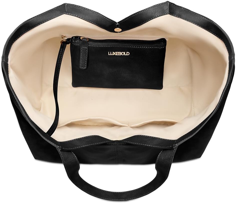 Oversize Tote Bag for Women Shoulder Purses Hobo Bag Weekender Handbag with Wallet