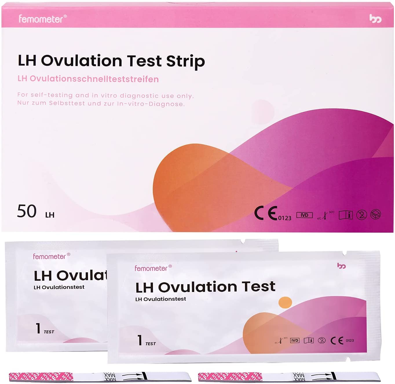 Ovulation Test Strips, LH Test Strips, Accurate Results, Sensitive Fertility Test Kit, 50pcs