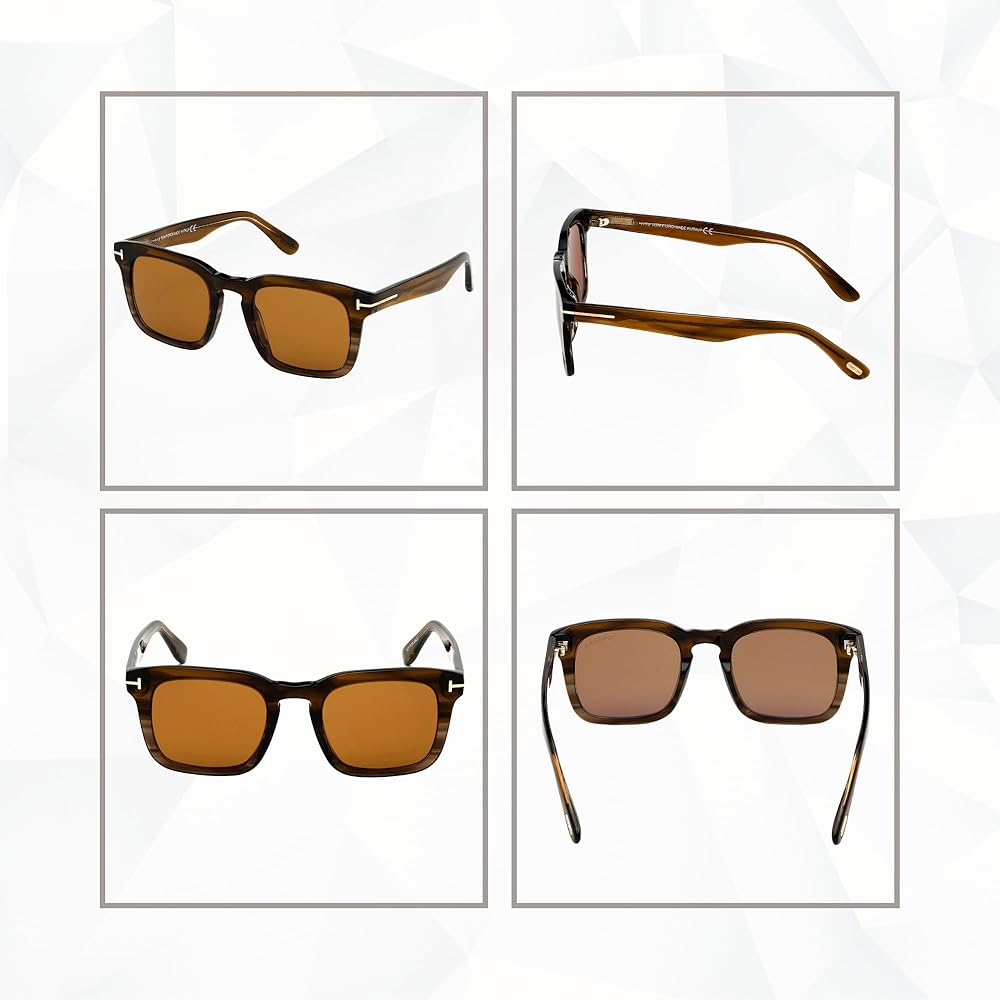 Amazon.com: Tom Ford Dax FT0751 55E 50MM Dark Brown Fade to