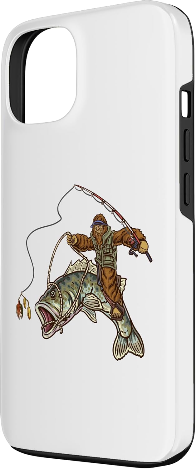 Largemouth Bass Fishing Bigfoot Fisherman Case for iPhone 13
