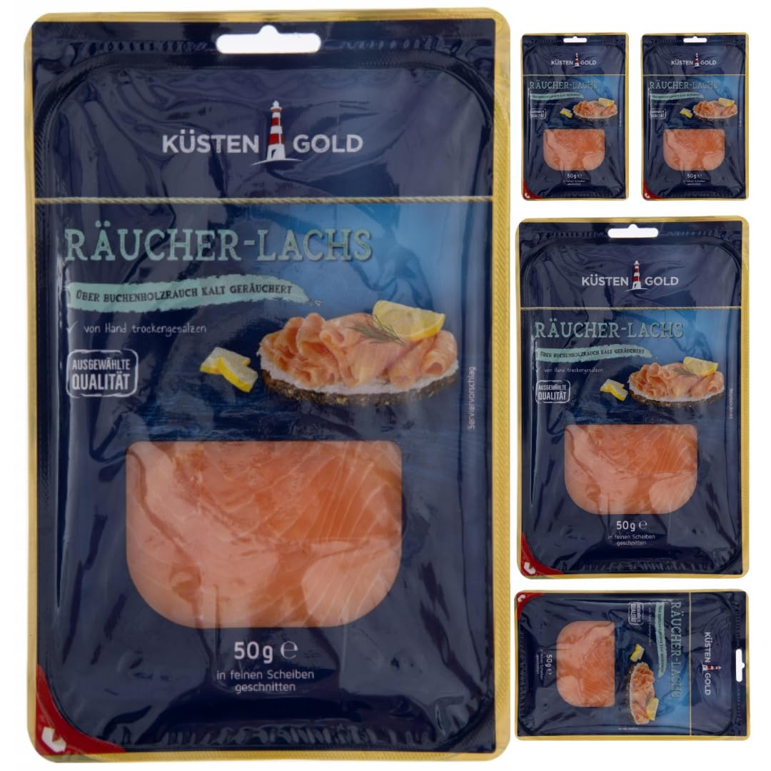 Räucher-Lachs 50 gramm X 5 STÜCK [Frischegarantie]