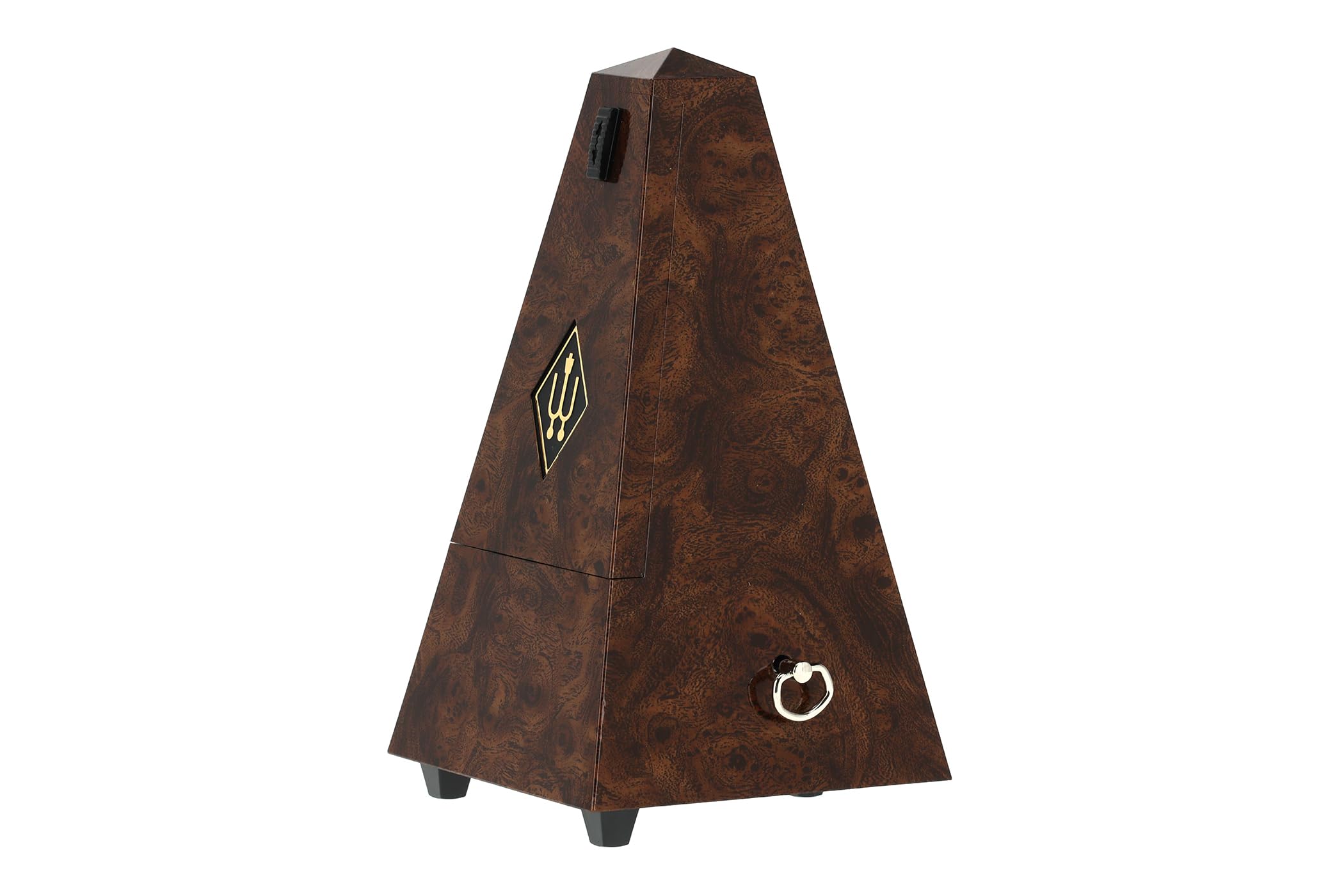 Wittner Metronom Taktell Pyramidenform System Maelzel Designer Serie Mechanisch zum Aufziehen Kunststoffgehäuse Wurzelholz Made in Germany