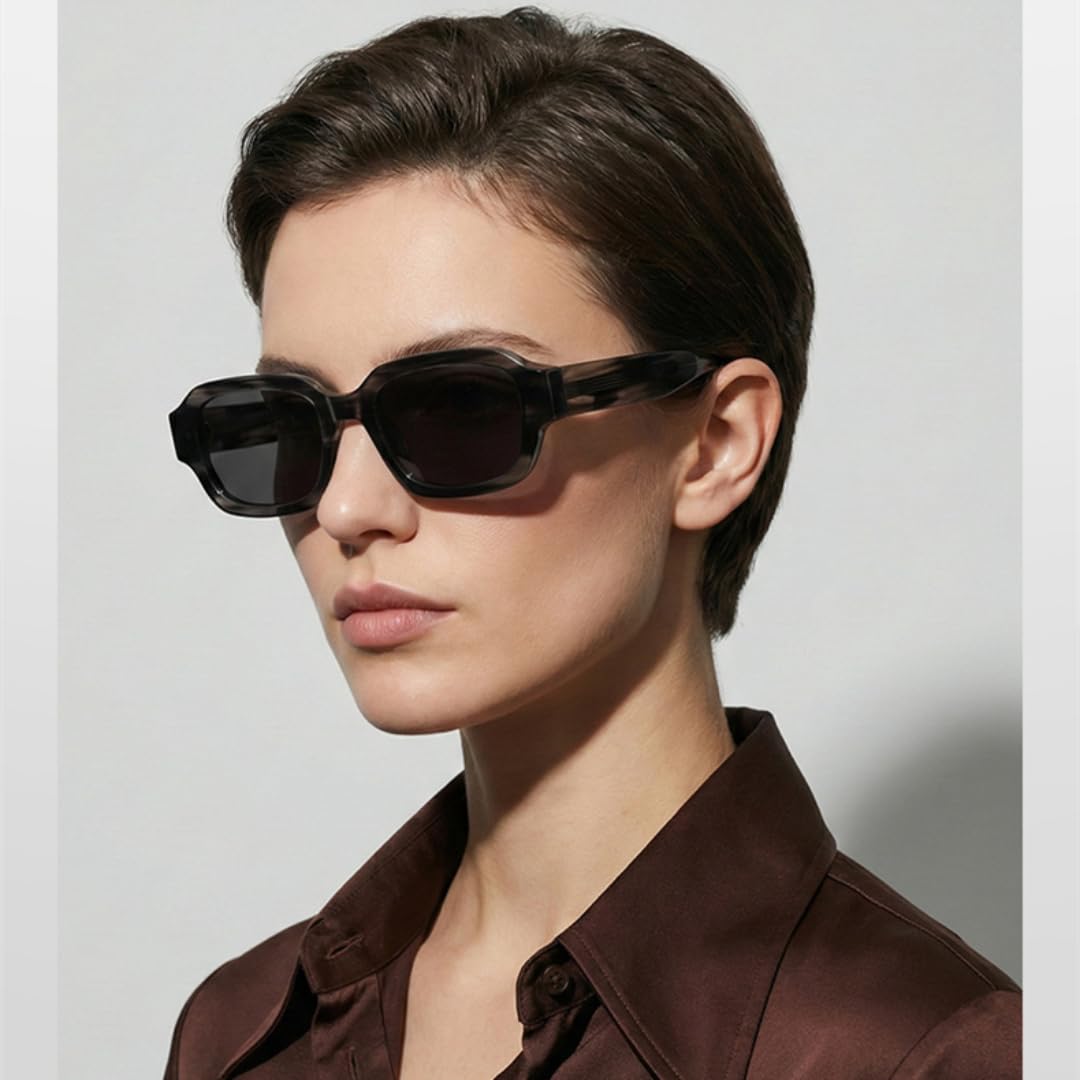 Eleganti occhiali da sole in acetato con protezione UV, sensazione premium, protezione solare polarizzata.