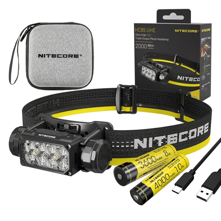 ライト・ランタン NITECORE HC65 UHE 2000lm 4000mAh Amazon.com: Nitecore HC65 UHE Headlamp, 2000 Lumen Max Heavy