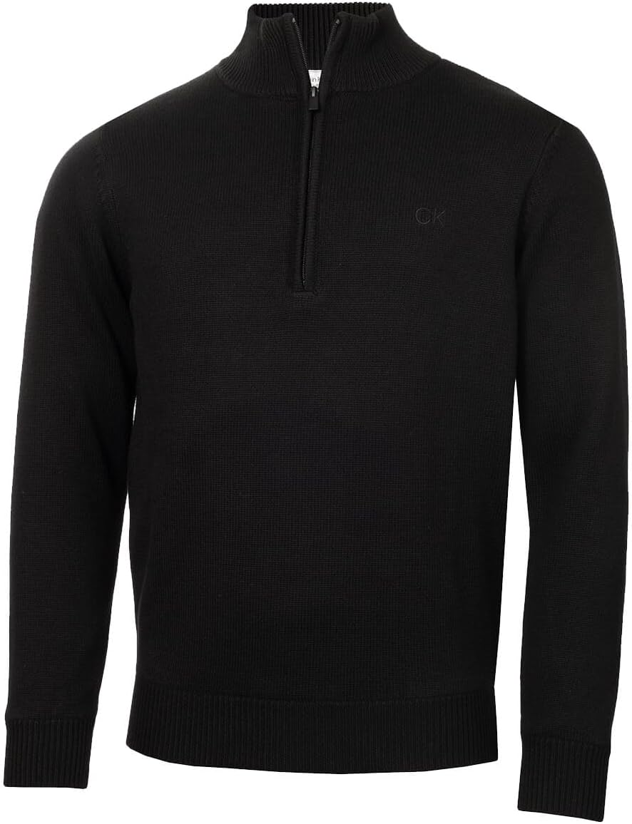 Calvin Klein Men's Lined Chunky Windproof Lined 1/2 Zip Sweater