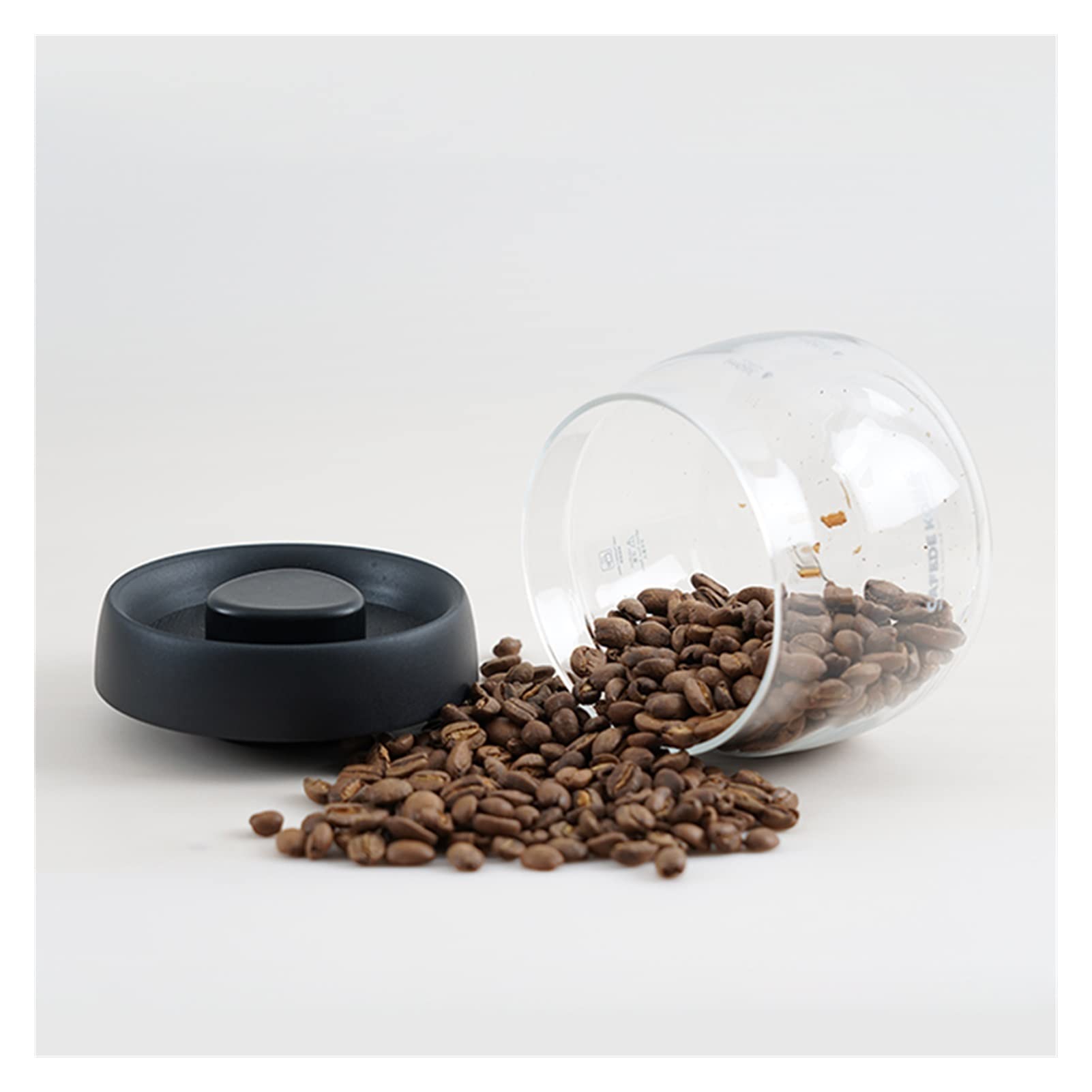 QINGGANGLING999 Kaffeedosen Kaffeebohnen Aufbewahrungsflaschen Kreative versiegelte Glasflasche Speichertank Lebensmittelkörner Container Can Kaffeedose Luftdicht