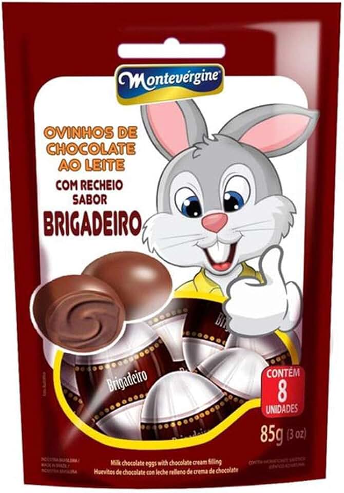 Ovinhos de Chocolate Recheio Brigadeiro 85g - Montevérgine