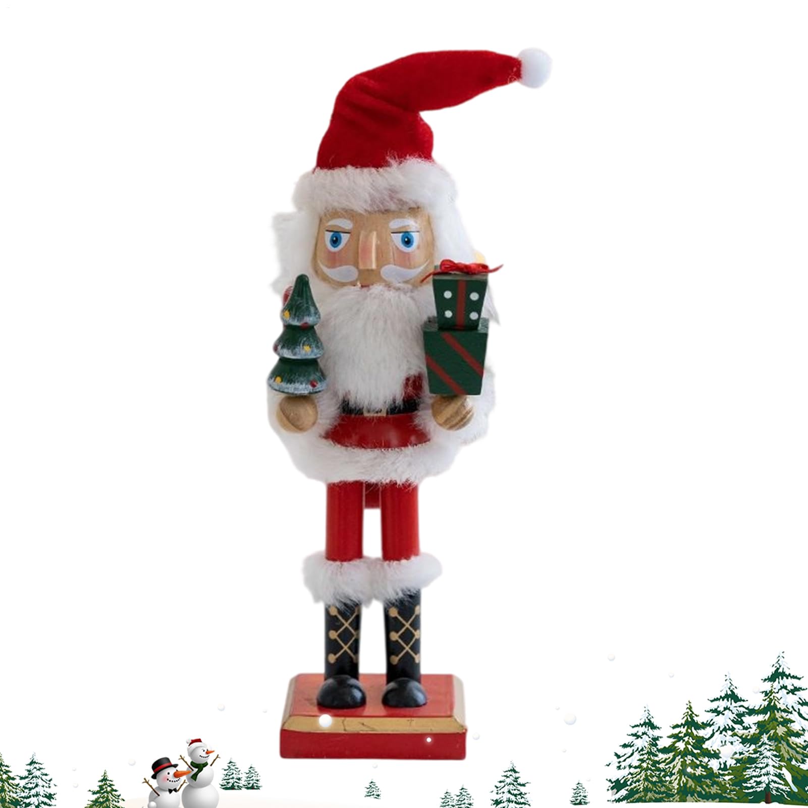 Casse-Noisette Père Noël en bois 27 cm idée cadeau et déco de Noël magique