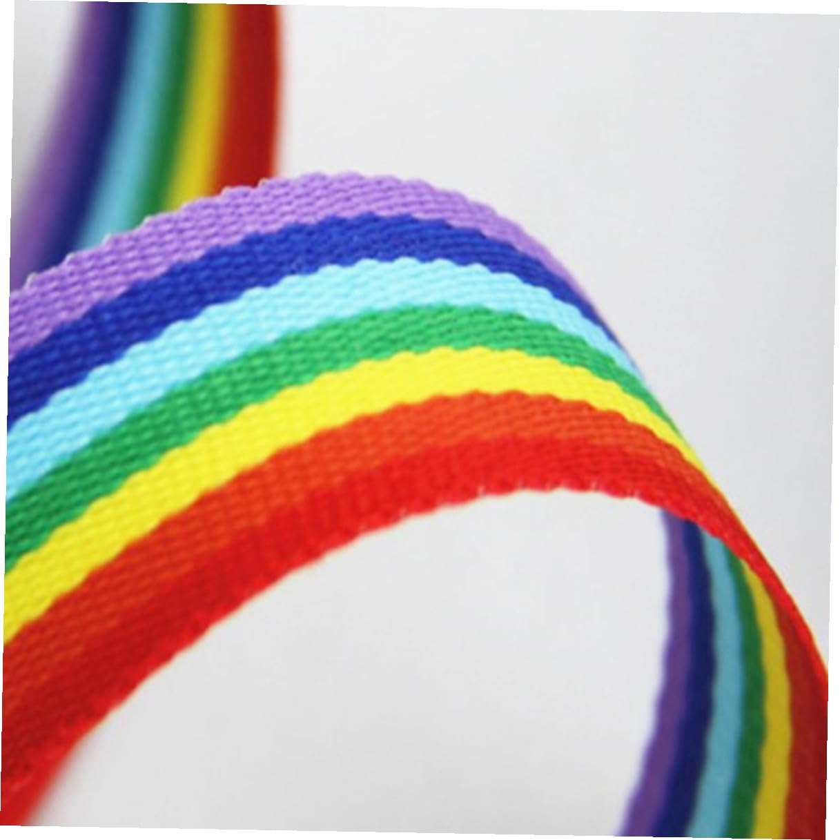 jojofuny 2 Rollen Polyester Regenbogenfarbband Breit Yards Strapazierfähiges Webband mit Buntem Regenbogenmuster als Rucksackriemen für Kleidung und Diy Bastelprojekte