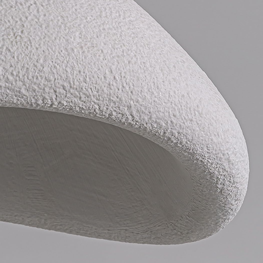 Lampada A Sospensione Wabi-Sabi Creativa Lampadario Moderna Bianco Opaco Stile Nordico Lampada in Cemento E27 Lampada per Camera da Letto Soggiorno Sala da Pranzo Cameretta Cucina(40CM)