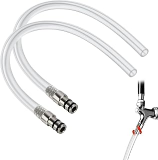 2 Pcs Growler Filler, 12'' Stainless Growler Filler Tube For Faucet Hose Growler Fitting Beer Jug Filler, 1/2'' O.D & 5/16'' I.D Hose Bottle Filler for Beer Keg Tap Beer Faucet Beer Outlet