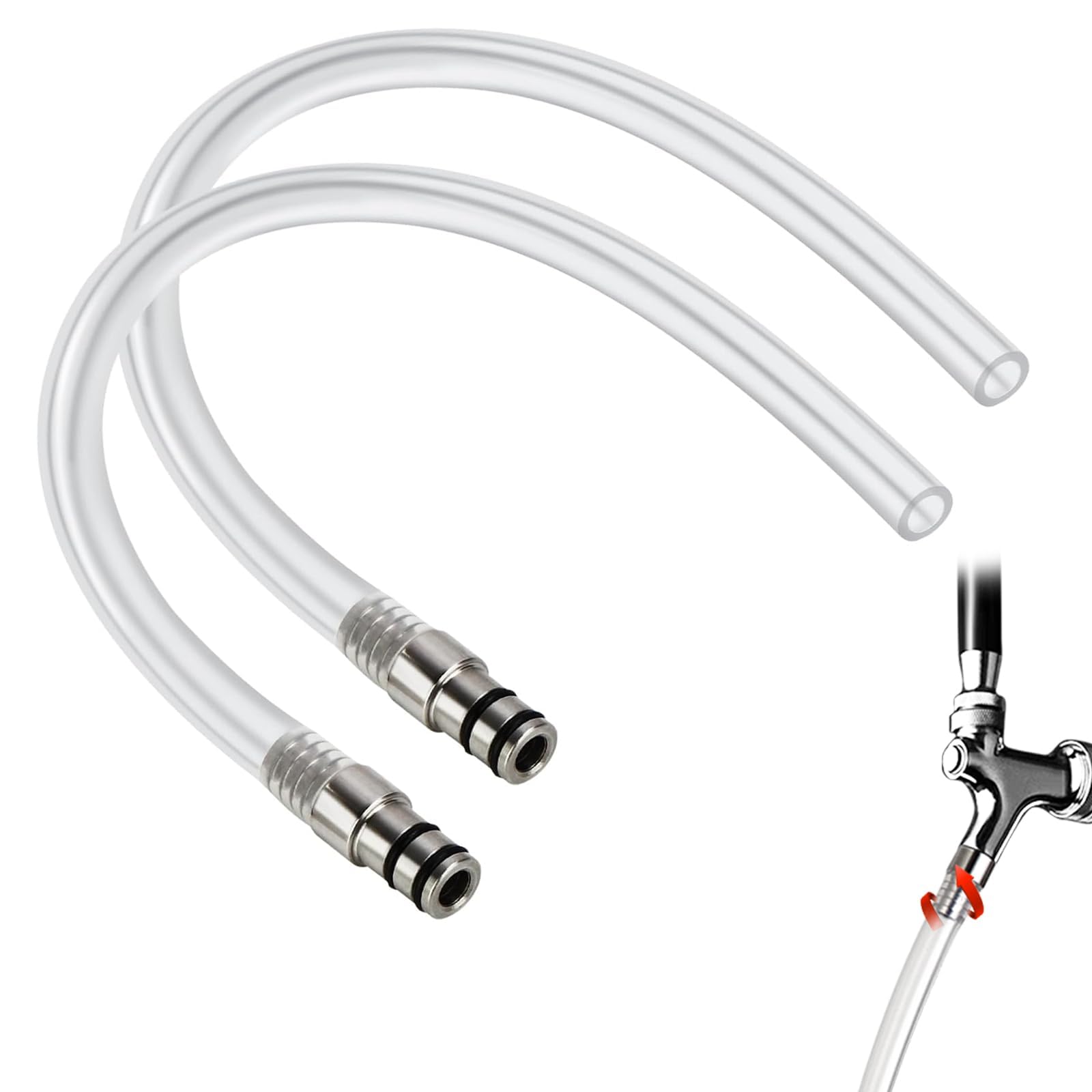 Tiges de remplissage Growler de qualité en acier inoxydable MRbrew 1,27 cm