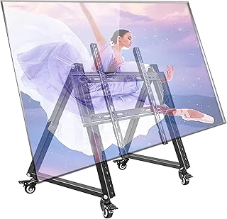 卓上テレビスタンド お年寄りの贈り物 ロータイプ 壁寄せ キャスター付き 32-70インチ LED液晶テレビ対応 角度調節可能 移動式三角台 移動式 自立型 TVスタンド VESAは100*100から400*400mm 業務用 展示用 会社用 会議室 病院業務用 スピーチ用 日本語説明書付き 黒