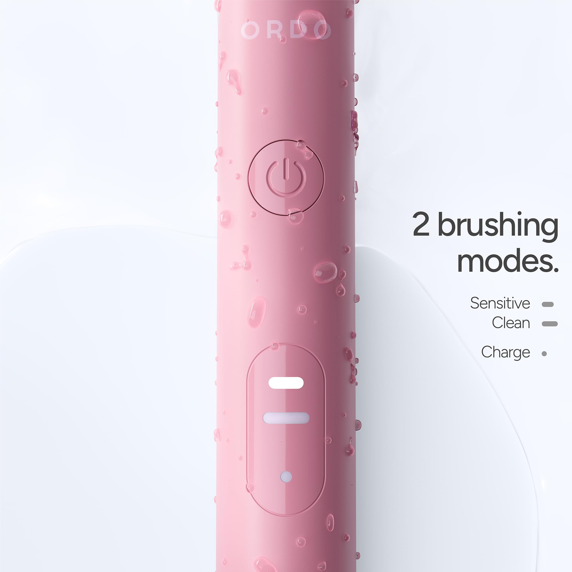 ORDO Sonic Lite Elektrische Zahnbürste, Erwachsene, Aufladbar, USB-C, Blütenrosa