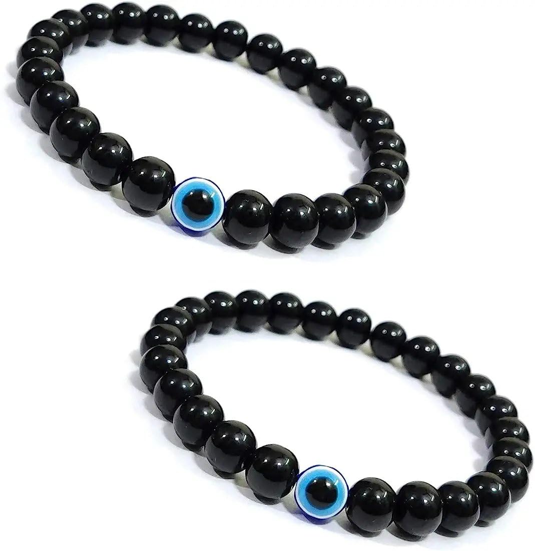 SHILPMART Evil Eye Black Onyx protective bracelet with Greek Blue Eye avoid negative energy for girls boys men women (nazar battu) (B0CCY7FRFD) Amazon Price History, Amazon Price Tracker